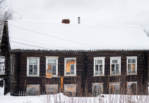 A Soviet barrack on the territory of the Gulag near Inta. The Polar house of exiled slaves
