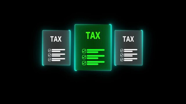 Tax and Vat concept. Government, state taxes concept. Bussinesman complete Individual income tax return form online for tax payment. Data analysis, financial research.