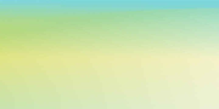 Light blue and green pastel colored gradient background. Abstract spring season blurry vector texture. Nature gradation pattern. Aesthetic bg. Vector soft horizontal backdrop for poster, cover, header