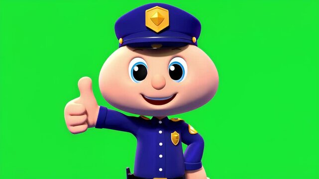 Friendly Police Officer Mascot Illustration