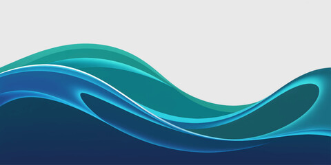 Abstract blue wave vector background with flowing water curves and dynamic motion lines in clean modern artistic design for business wallpaper and pattern texture © Razu Ahmed Emran 2