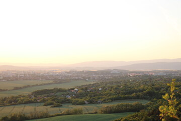 Naklejka premium sunrise over the mountains