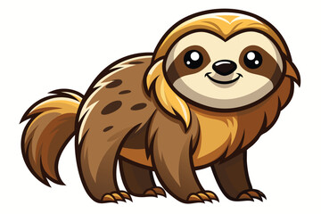 Obraz premium sloth silhouette line art vector on white background