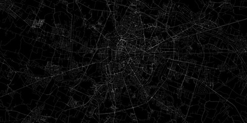 Padua (Italy) street map. The style of the map is white streets © Hairem