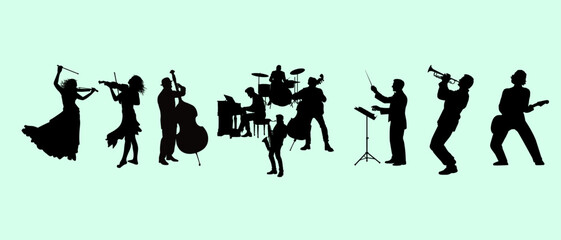 Orchestra Silhouette Vector © Abdul Rehman