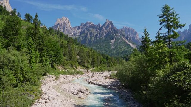 Pale di San Martino mountain view, Italy