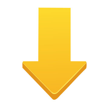 Yellow 3D arrow pointing down