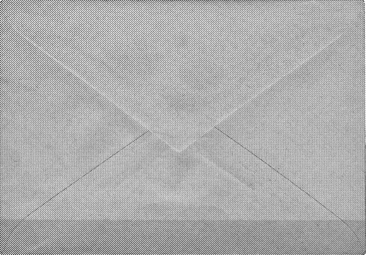 Large halftone vintage envelope texture with a transparent background