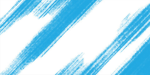 Bright Blue Halftone Brush Strokes with Diagonal Textured Bands and Dynamic Motion Effect abstract vector background eps10 © Sukses