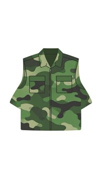 Green Camouflage Military Tactical Vest.