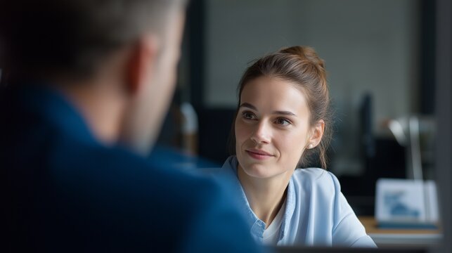 One-on-one meeting with a manager giving constructive feedback