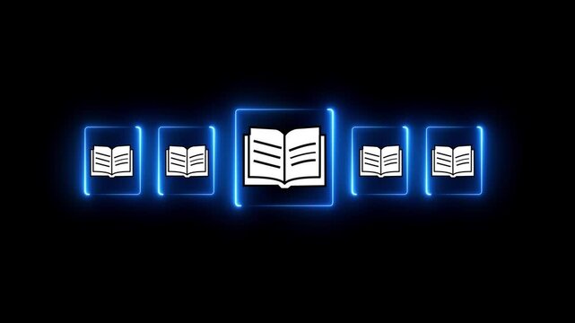 E-library and E-learning Concept, Person using laptop with virtual E-Book icons for online knowledge Base, Digital library, Access electronic books on Internet. Course education. Webinar technology