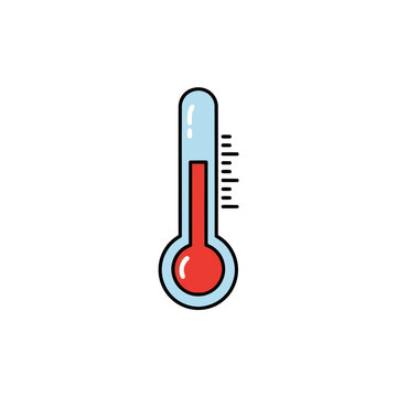Thermometer with rising temperature levels.