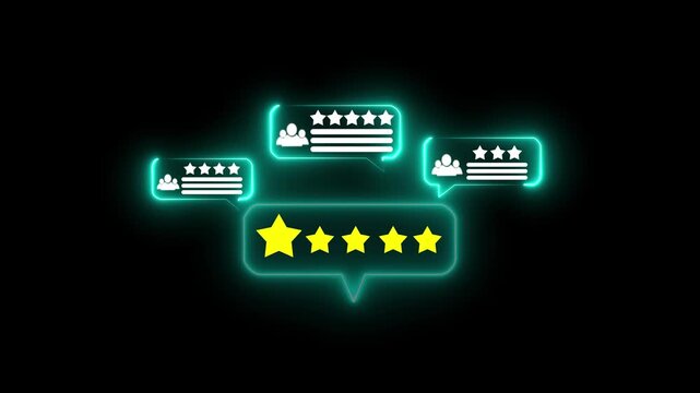 Online customer satisfaction Survey service concept, client rate service from experience in application,Consumer give five-Stars and feedback review for quality, Business reputation ranking from buyer