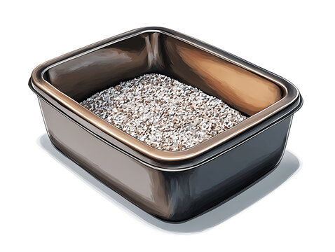 A healthy ingredient for a vegetarian diet, raw organic buckwheat seeds fill a white bowl isolated on a natural background