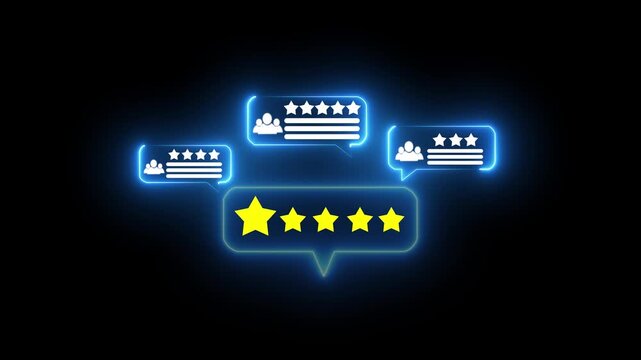 Online customer satisfaction Survey service concept, client rate service from experience in application,Consumer give five-Stars and feedback review for quality, Business reputation ranking from buyer
