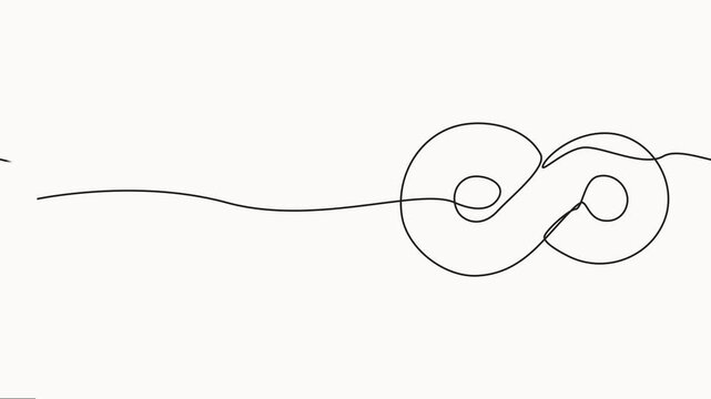 animation continuous drawing of infinity with one line, Infinity sign mark one line art animation, infinity loop continuous one line drawing animation video, motion graphic.