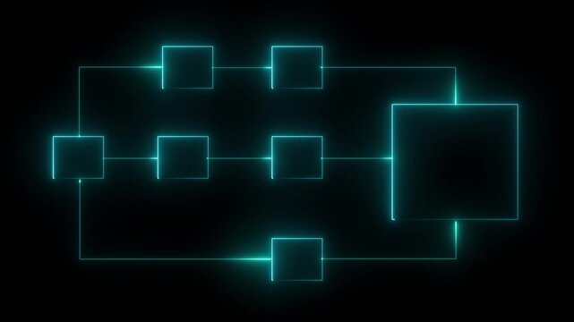 Ai tools or neon box. Multi function for Agentic AI technology motion background. Multi agent AI systems, Automate daily Tasks Smart AI solutions improve efficiency, Automate repetitive work