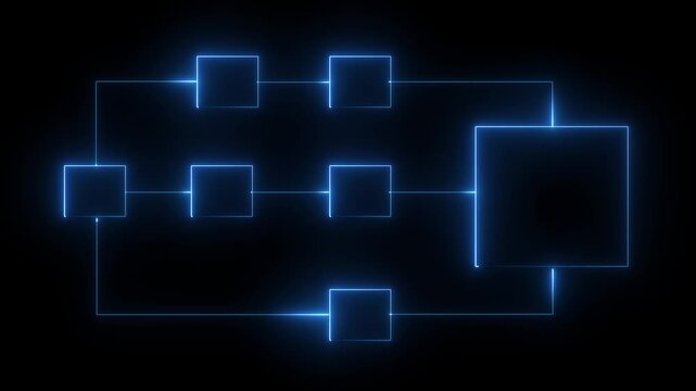 Ai tools or neon box. Multi function for Agentic AI technology motion background. Multi agent AI systems, Automate daily Tasks Smart AI solutions improve efficiency, Automate repetitive work