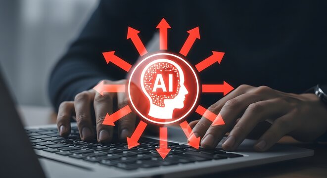 Artificial intelligence concept human computer interaction and data processing