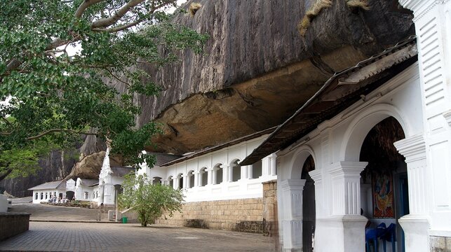 Golden Temple of Dambulla in Sri Lanka