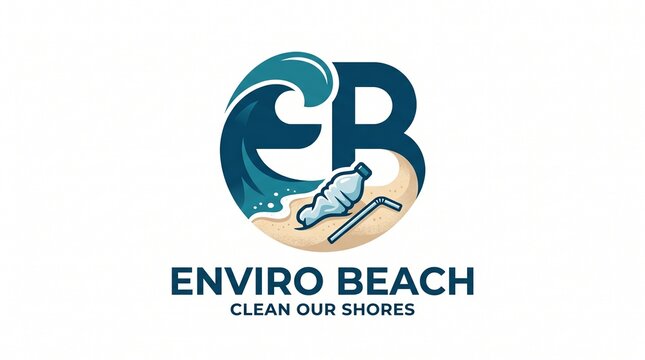 World Ocean Day Logo with Blue Wave and Marine Conservation Theme