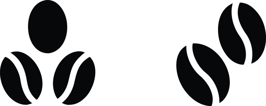 Coffee beans food drink ingredient aroma roasted energy beverage caffeine breakfast morning symbol icon object graphic.