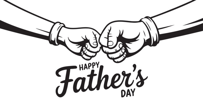Fists Touching Happy Fathers Day Greeting Card
