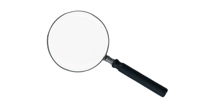 magnifying glass on transparent background