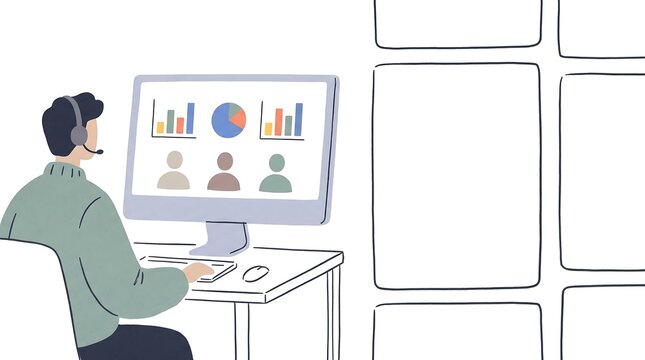 Remote Employee Rejoining Team Video Meeting After Holiday Break