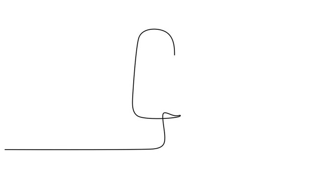 continuous line drawing Vector line art ice cream, frozen treat, dessert icon, minimalist illustration 4k video