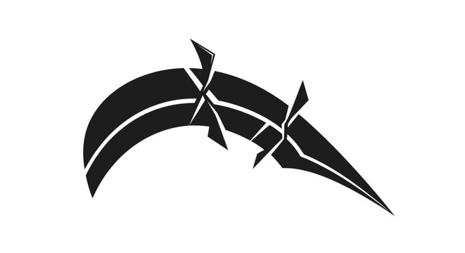 Black and white ninja throwing star.
