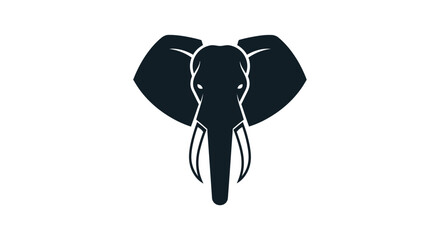 Black Elephant Head Silhouette Graphic Design. © Kohirun