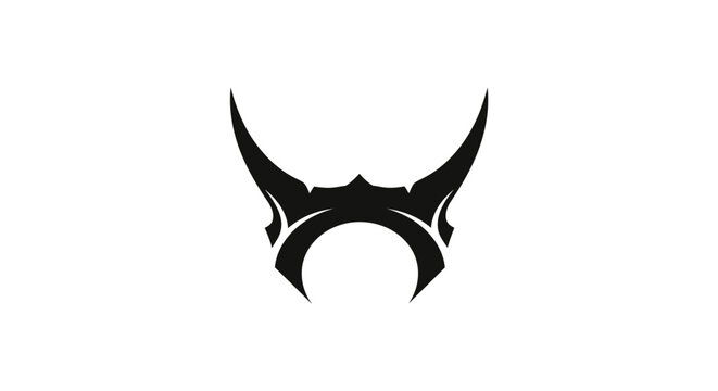 Black devil horns headband accessory.