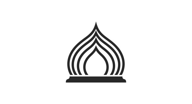 Black flame icon on white background.
