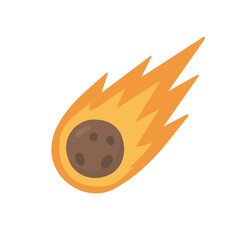 Burning Meteor Space Illustration © thoifur