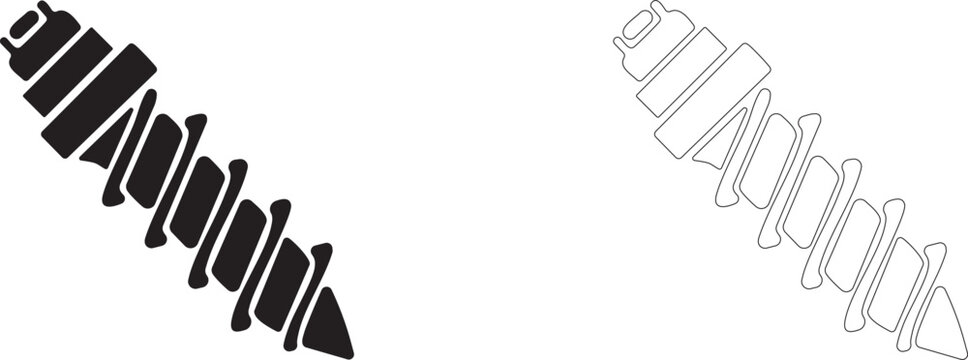 Space drill vector icon, planetary auger symbol, soil sampling screw, cosmic geological research, science and resource mining.