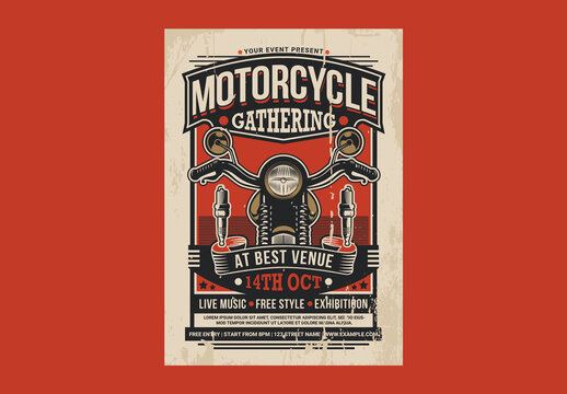 Motorcycle Club Event Flyer