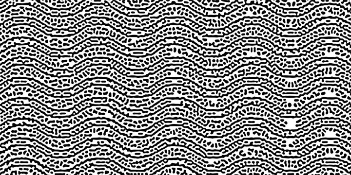 Turing ornament halftone puzzle pattern. reaction diffusion tattoo