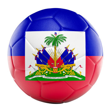 Haiti flag soccer ball 3d