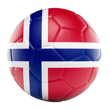 Norway national flag soccer ball 3d