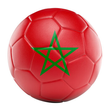 Morocco national football team soccer ball  3d