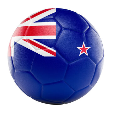 New zealand flag soccer ball 3d
