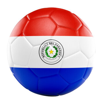 Paraguay national football team soccer ball 3d