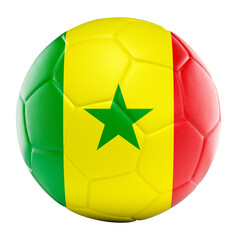 Fototapeta premium Senegal flag soccer ball 3d