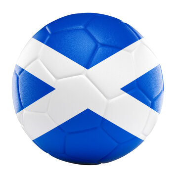 Scotland flag soccer ball 3d