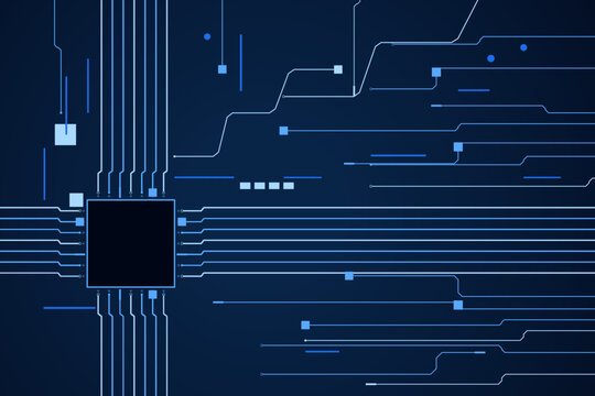 Tech Circuit Board Vector Pattern