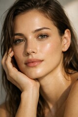Fototapeta premium Radiant natural beauty portrait.