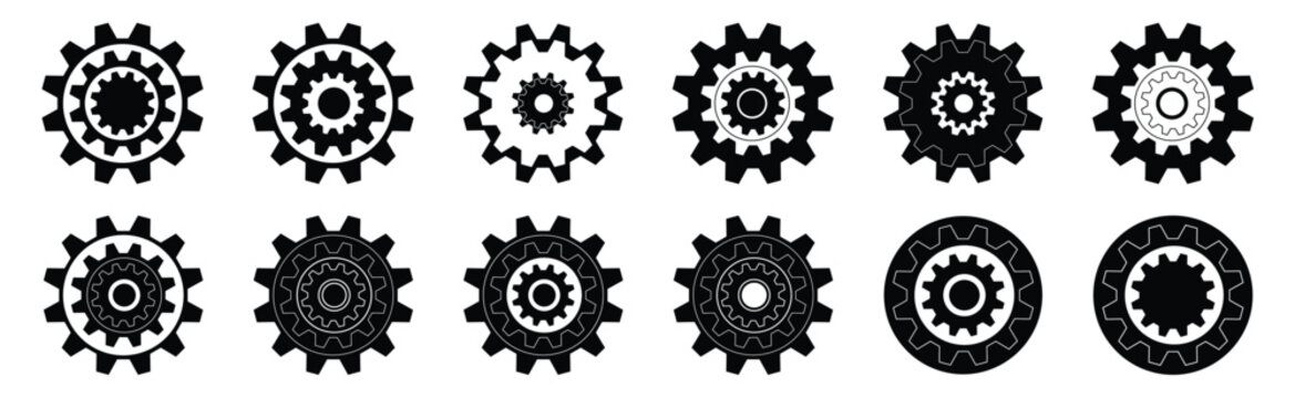 Art & Illustration bearing set icon, bearing inside a bearing on a transparent background.