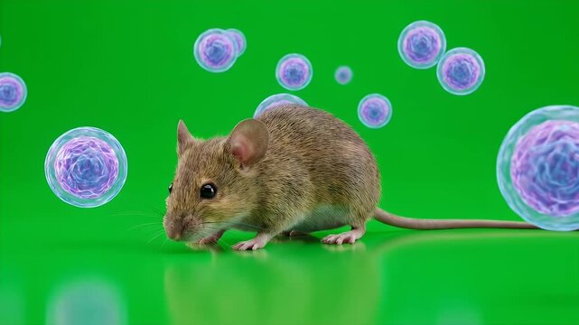 Mouse laboratory research vector set design illustration animation